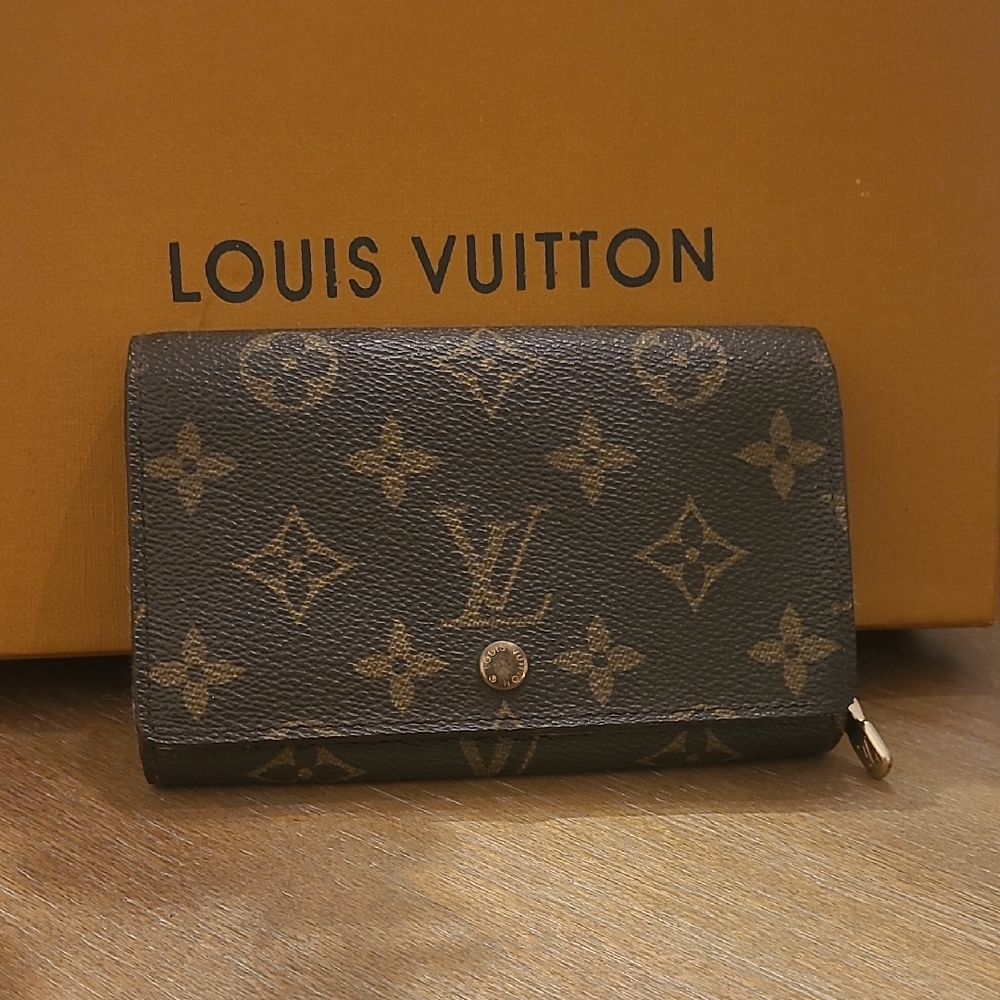 Louis Vuitton Black and Brown Monogram Wallet